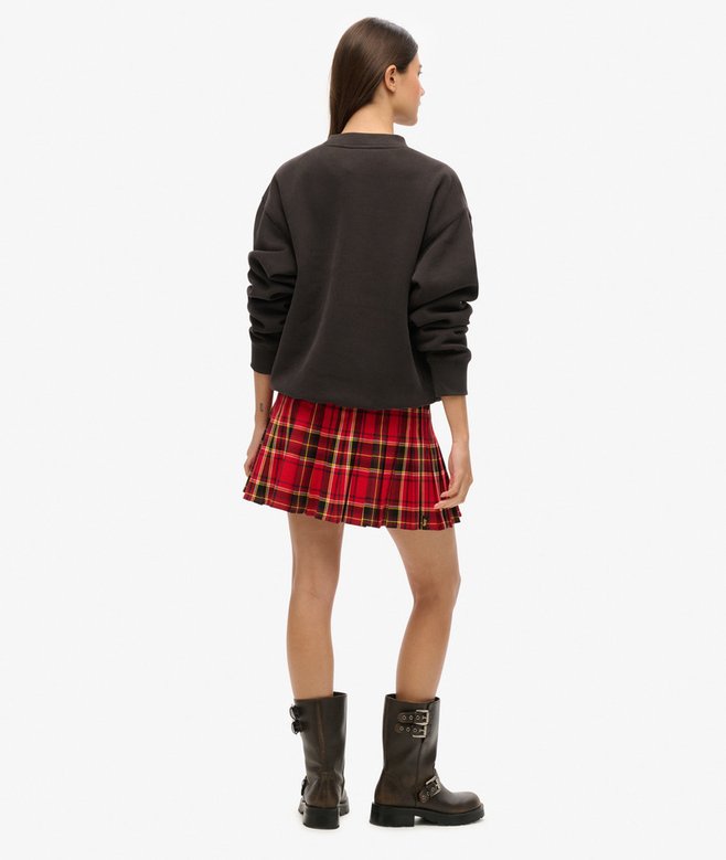 Superdry Minifalda A Cuadros De Talle Medio