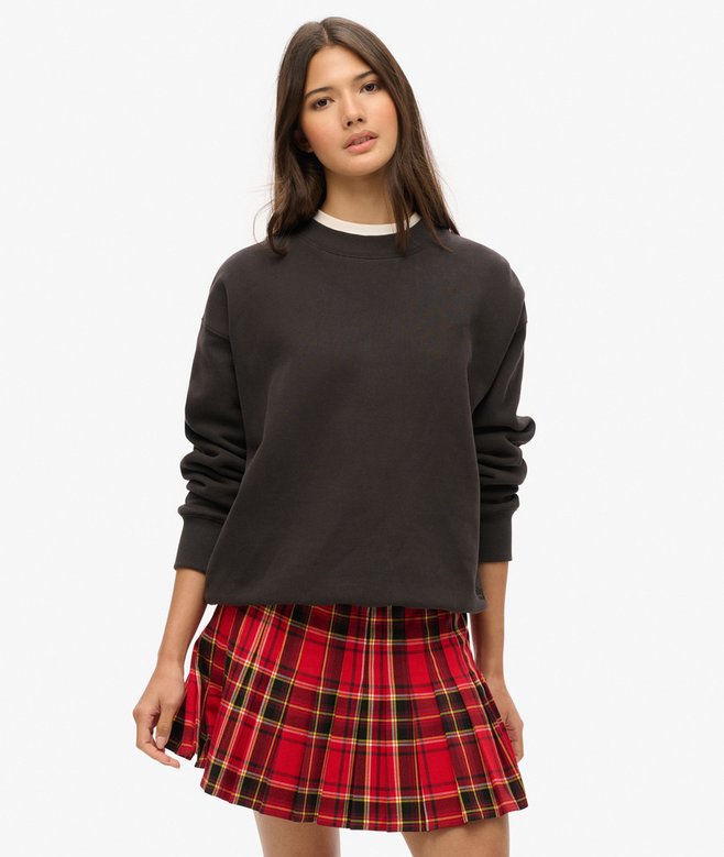 superdry Minifalda a cuadros de talle medio