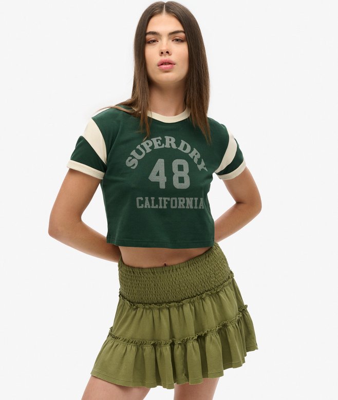 superdry Minifalda de punto escalonada