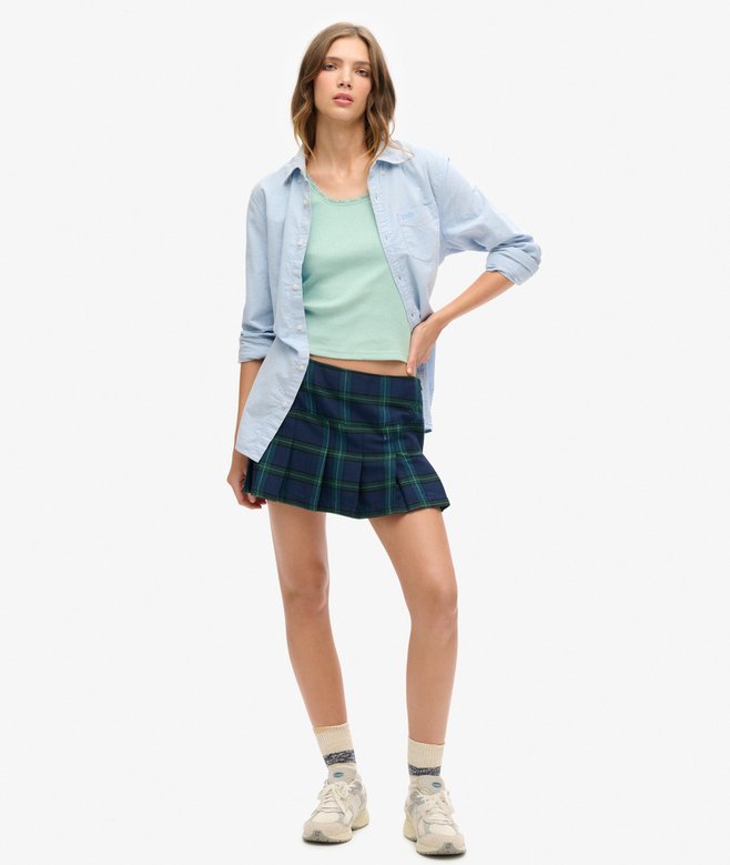 Superdry Minifalda Plisada A Cuadros