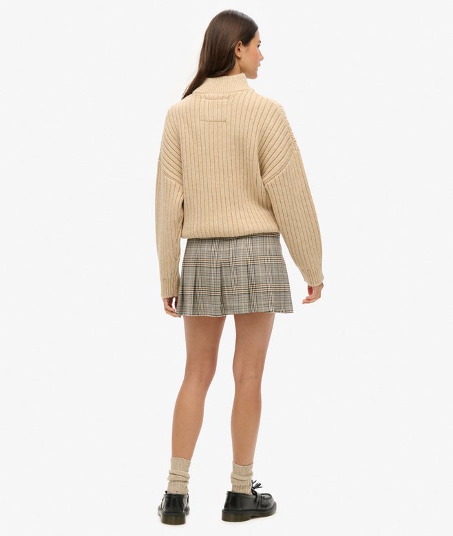 Superdry Minifalda Plisada De Talle Bajo