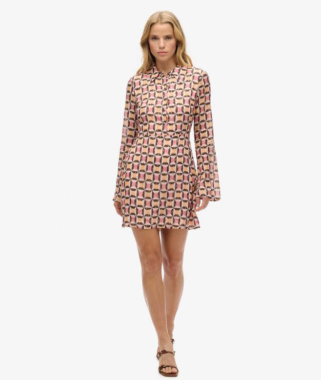 Superdry Minivestido Camisero Estampado