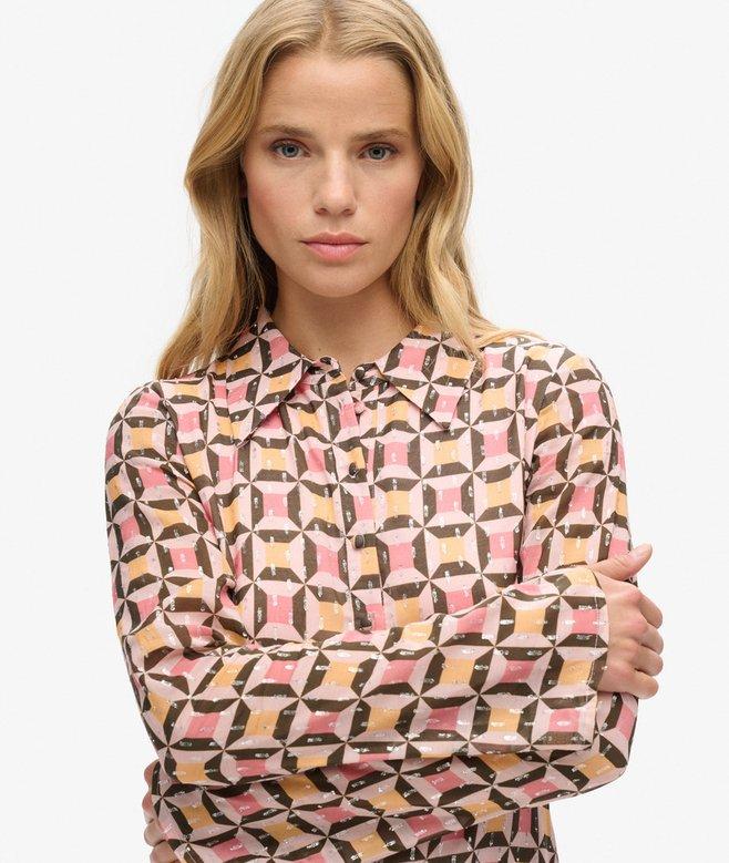Superdry Minivestido Camisero Estampado