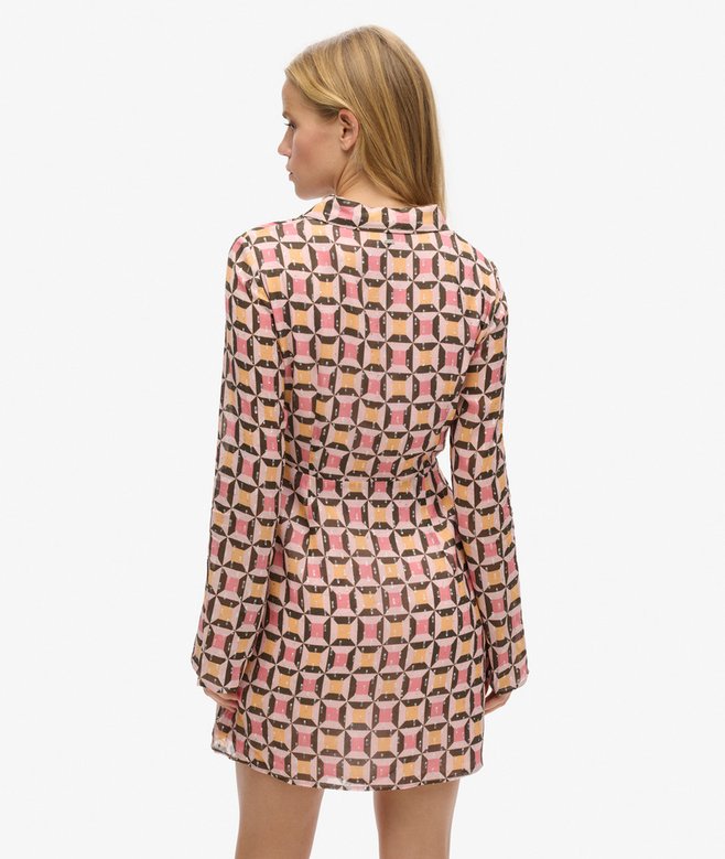 Superdry Minivestido Camisero Estampado