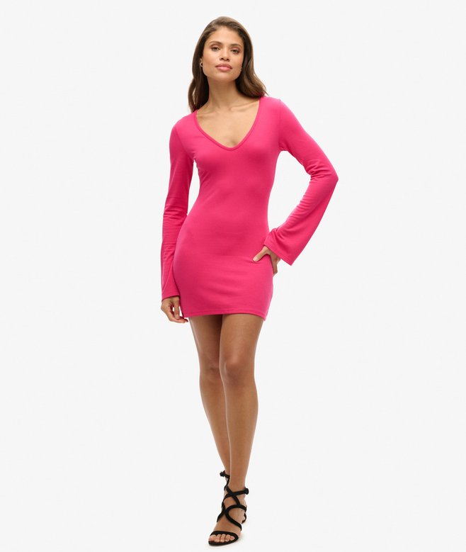 Superdry Minivestido Ceñido De Manga Acampanada