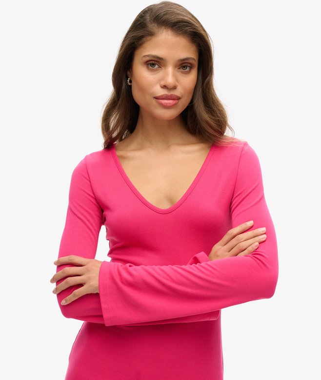 Superdry Minivestido Ceñido De Manga Acampanada