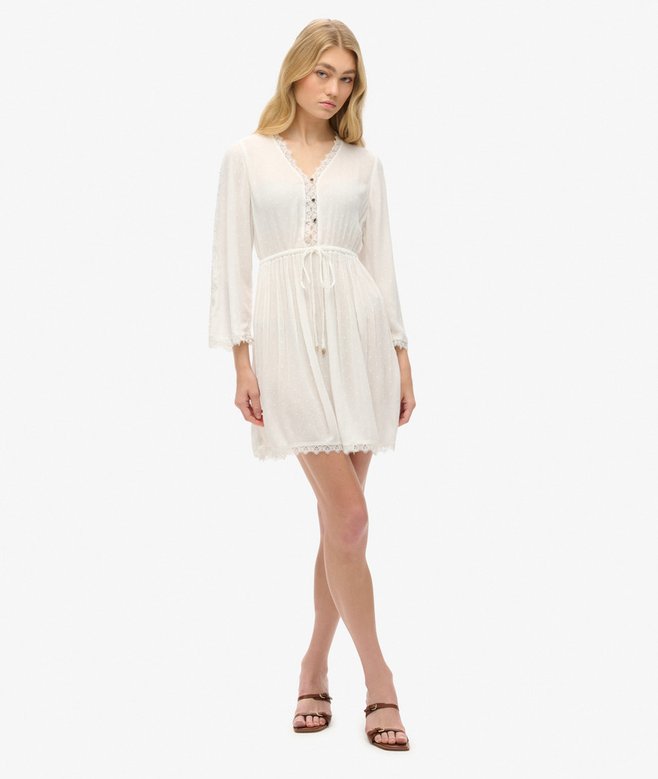 Superdry Minivestido Con Cuello De Pico Ibiza