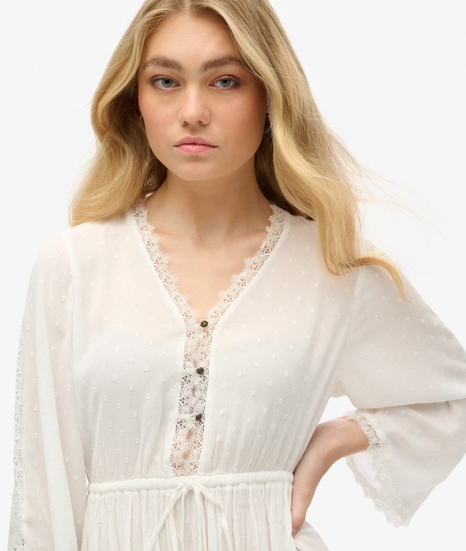 Superdry Minivestido Con Cuello De Pico Ibiza