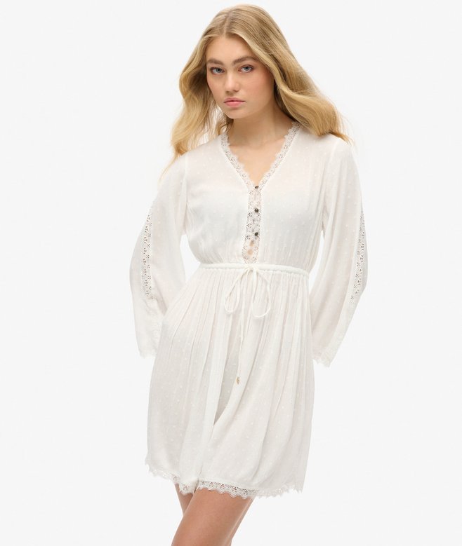 superdry Minivestido con cuello de pico Ibiza