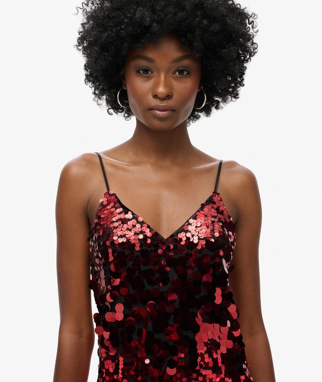 Superdry Minivestido Con Lentejuelas Disco