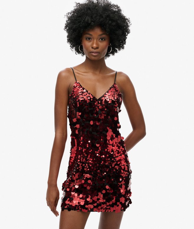 superdry Minivestido con lentejuelas Disco