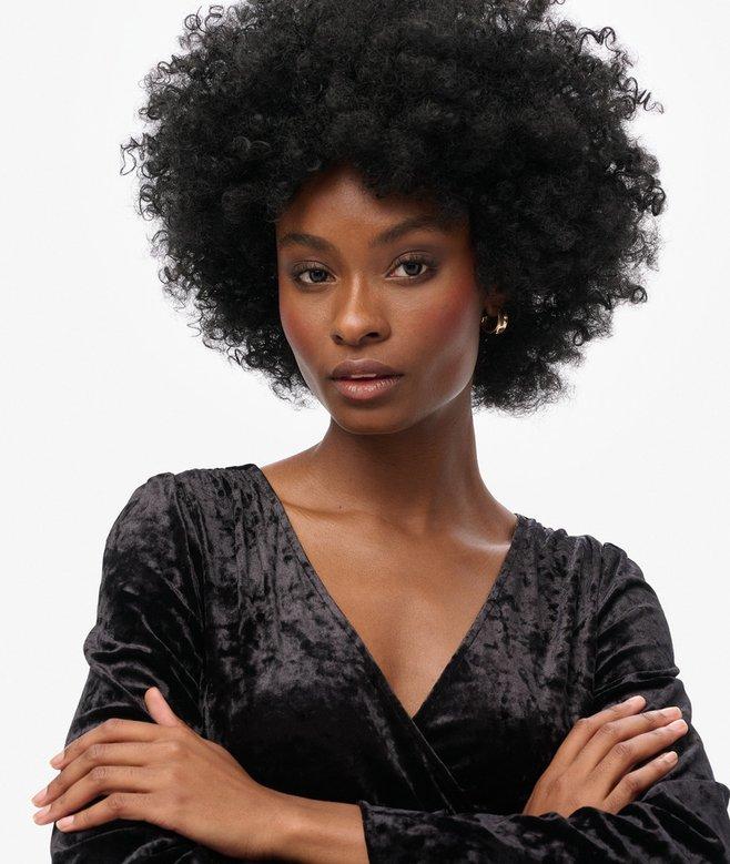 Superdry Minivestido Cruzado De Terciopelo