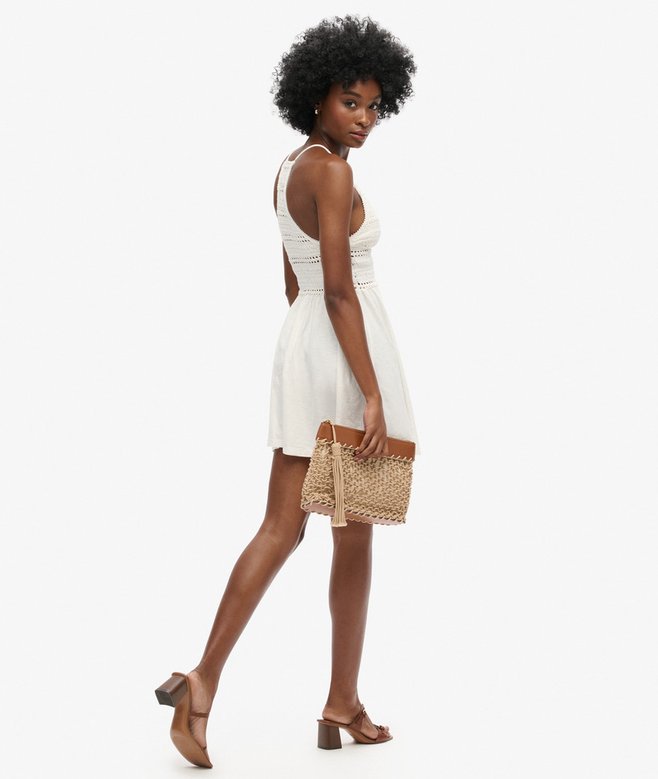 Superdry Minivestido De Encaje Y Punto