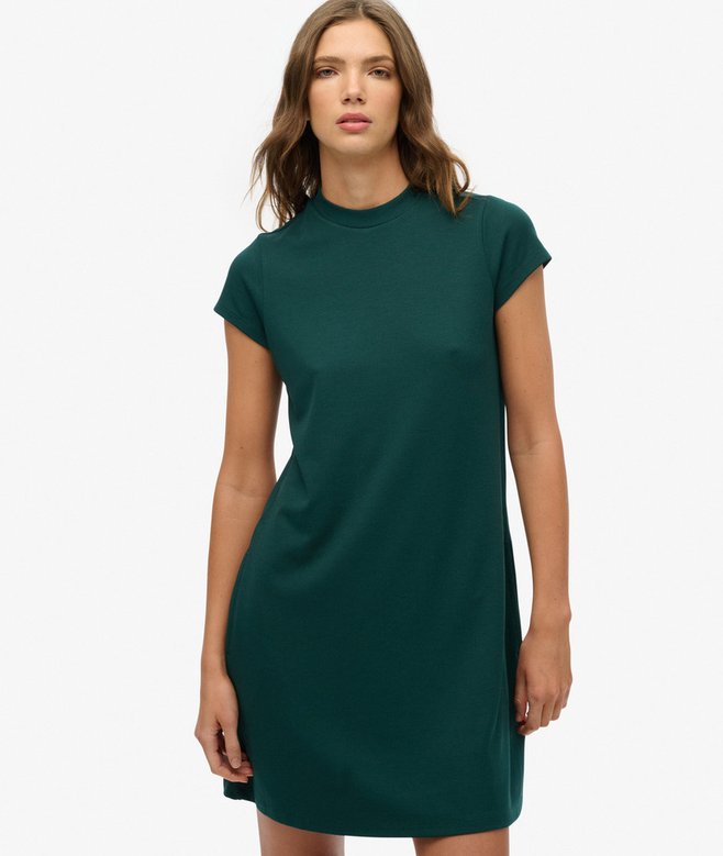 superdry Minivestido de manga corta evasé