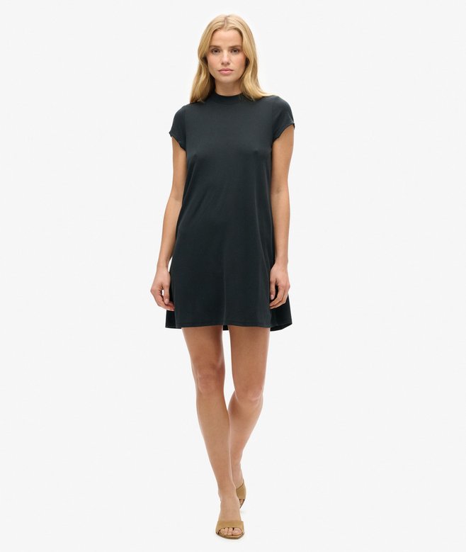 superdry Minivestido de manga corta evasé