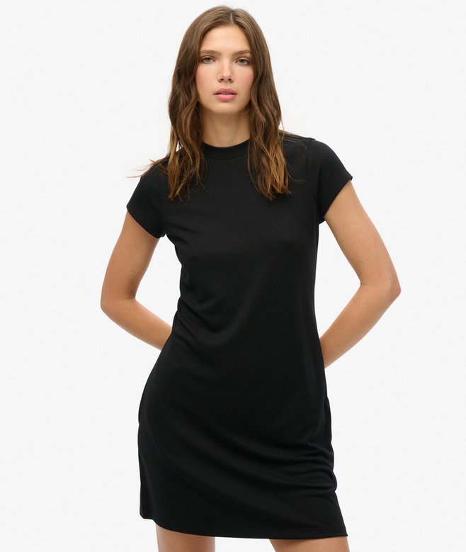 superdry Minivestido de manga corta evasé