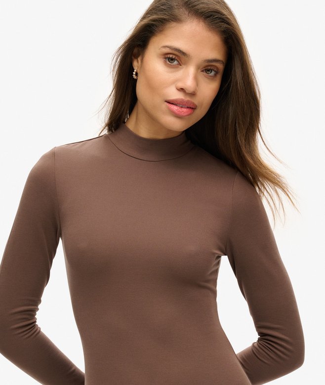 Superdry Minivestido De Punto Con Cuello Perkins