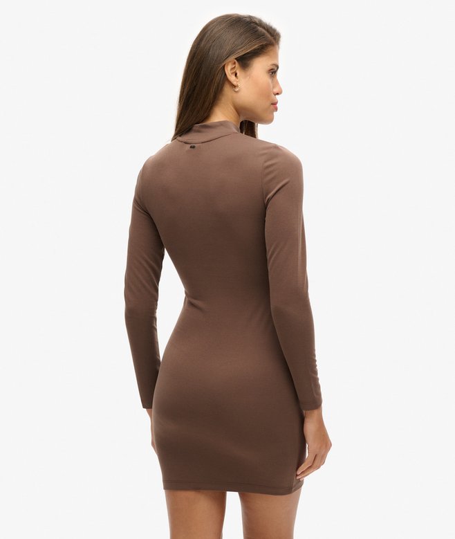 Superdry Minivestido De Punto Con Cuello Perkins