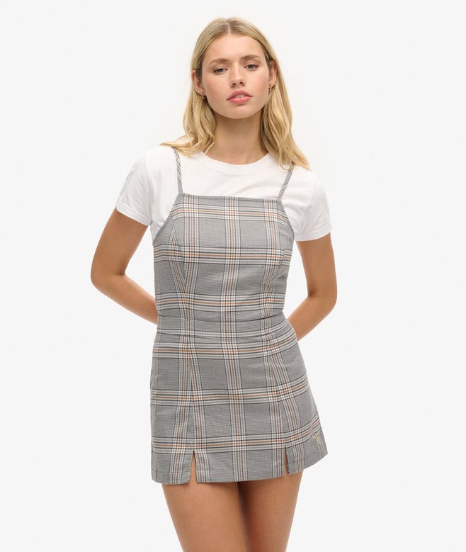 superdry Minivestido de tirantes a cuadros Vintage