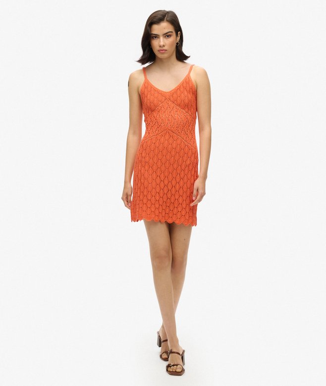 Superdry Minivestido De Tirantes De Ganchillo