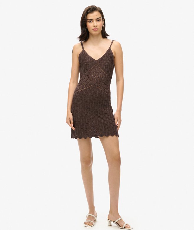 Superdry Minivestido De Tirantes De Ganchillo