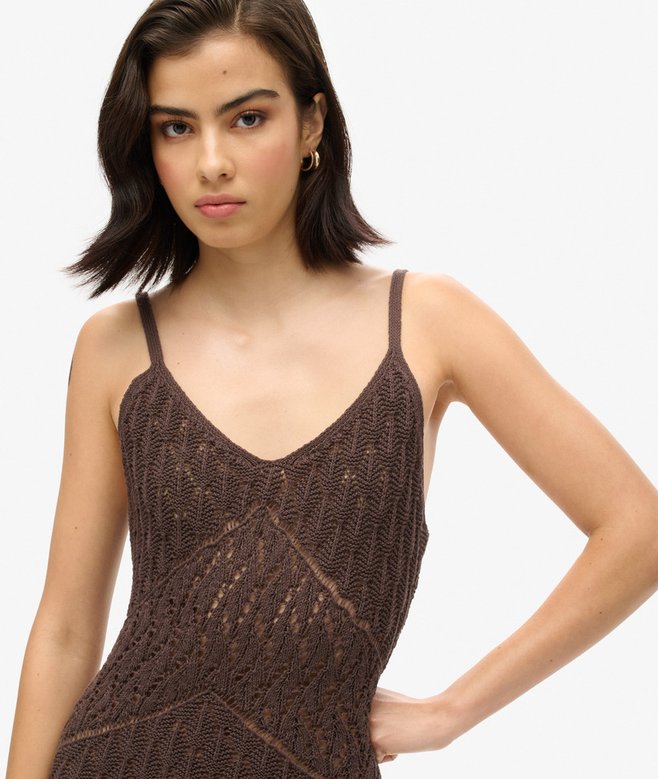 Superdry Minivestido De Tirantes De Ganchillo