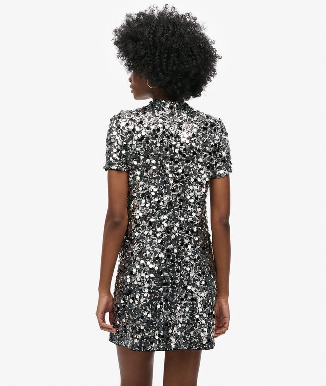 Superdry Minivestido Tipo Camiseta Con Lentejuelas