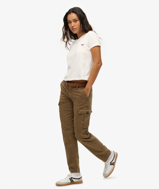 Superdry Pantalones Cargo Ajustados De Talle Medio