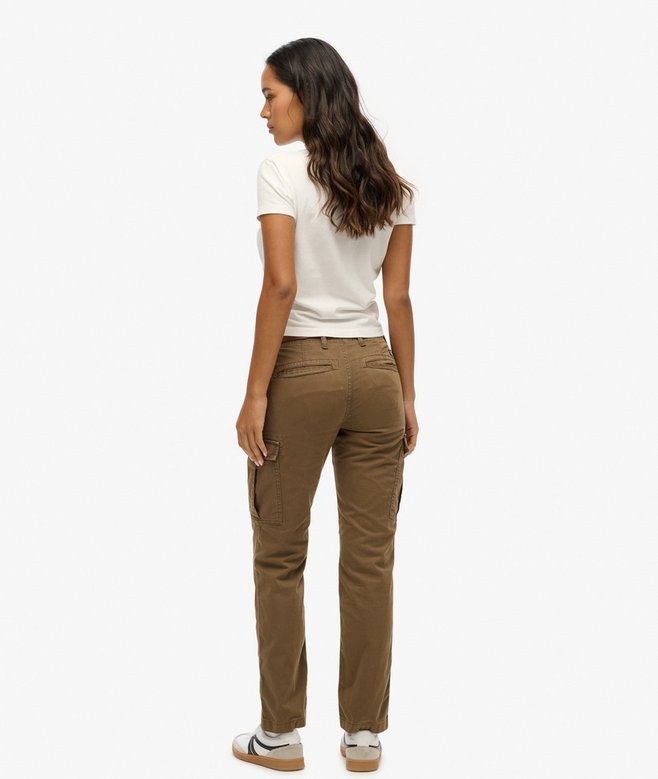 Superdry Pantalones Cargo Ajustados De Talle Medio