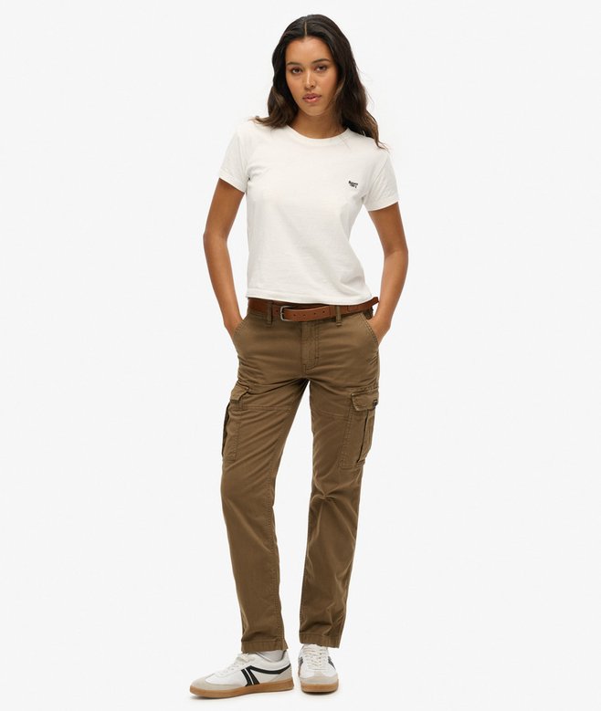 Superdry Pantalones Cargo Ajustados De Talle Medio