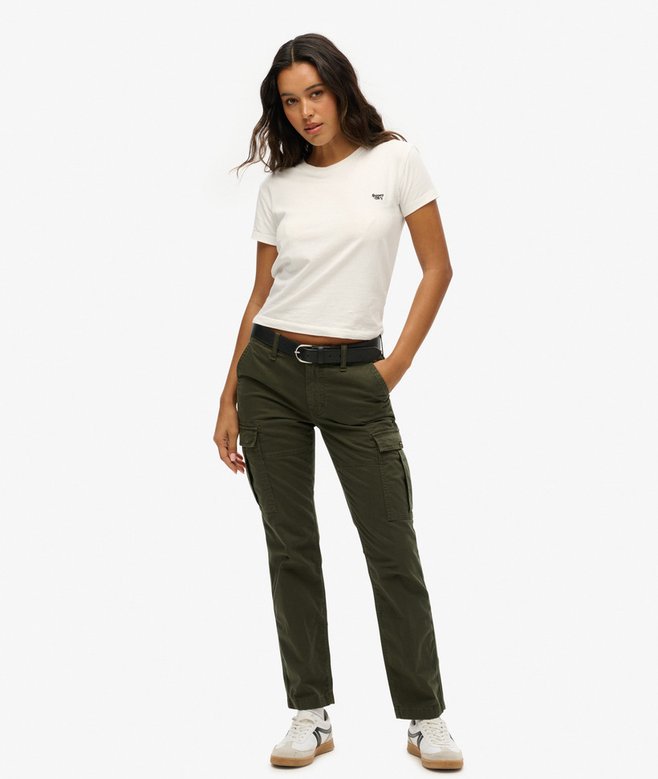 Superdry Pantalones Cargo Ajustados De Talle Medio