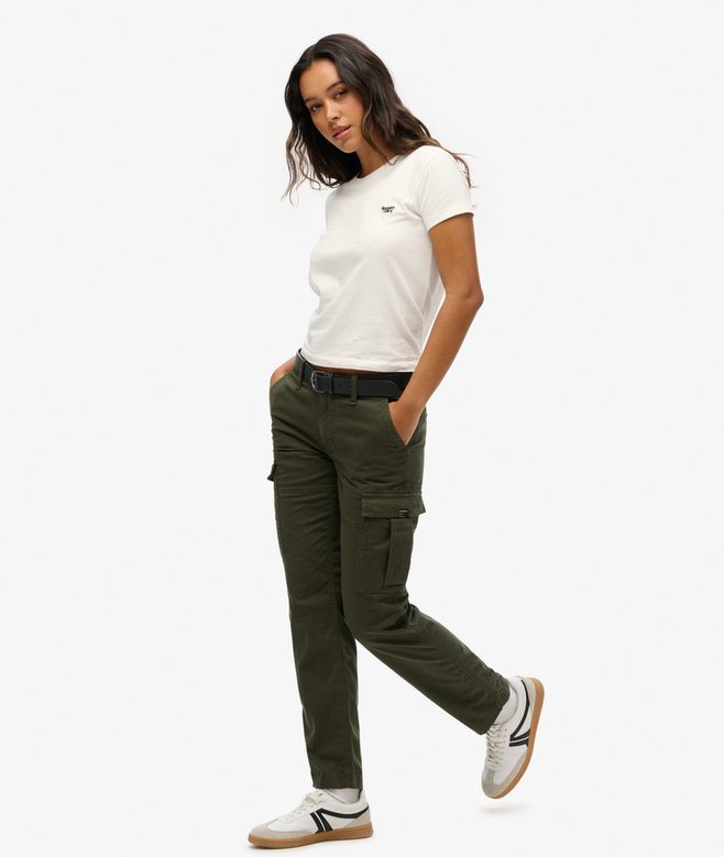Superdry Pantalones Cargo Ajustados De Talle Medio