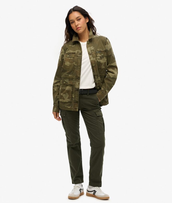 superdry Pantalones cargo ajustados de talle medio