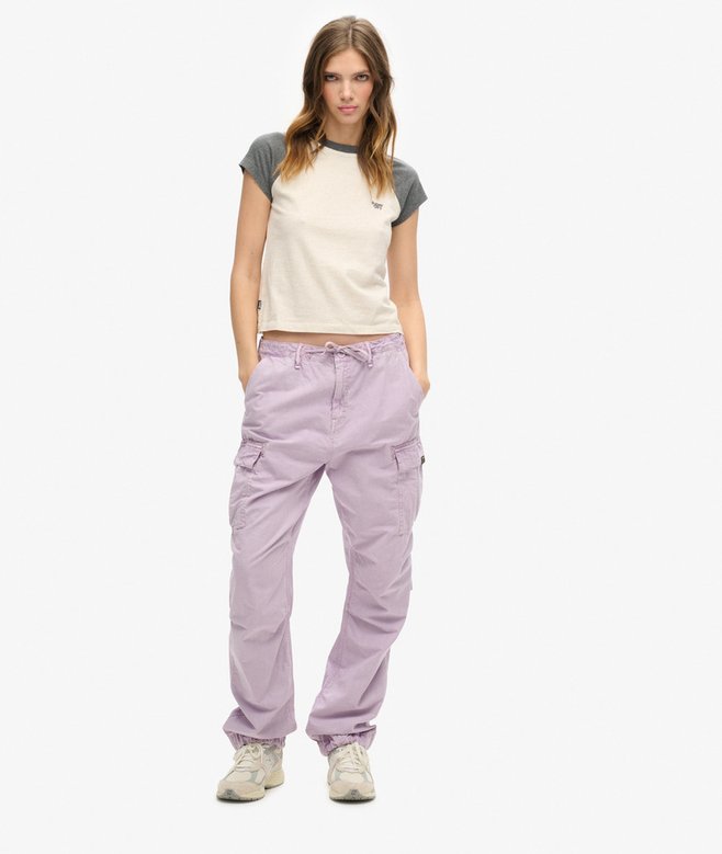 superdry Pantalones cargo de talle bajo Para