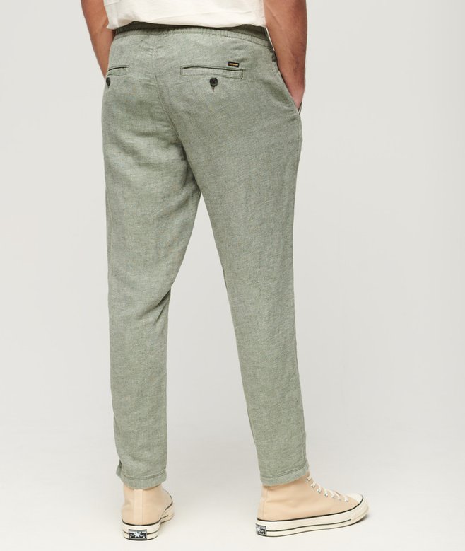 Superdry Pantalones De Lino Con Cordón De Ajuste