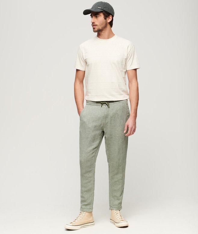 Superdry Pantalones De Lino Con Cordón De Ajuste