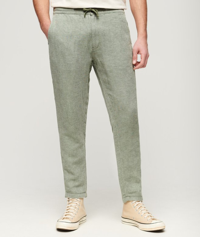 superdry Pantalones de lino con cordón de ajuste