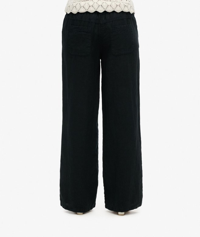 Superdry Pantalones De Lino De Talle Bajo