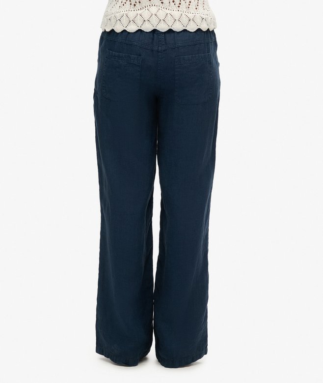 Superdry Pantalones De Lino De Talle Bajo