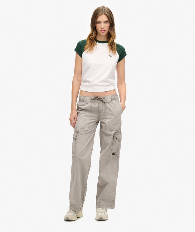 superdry Pantalones militares de talle bajo
