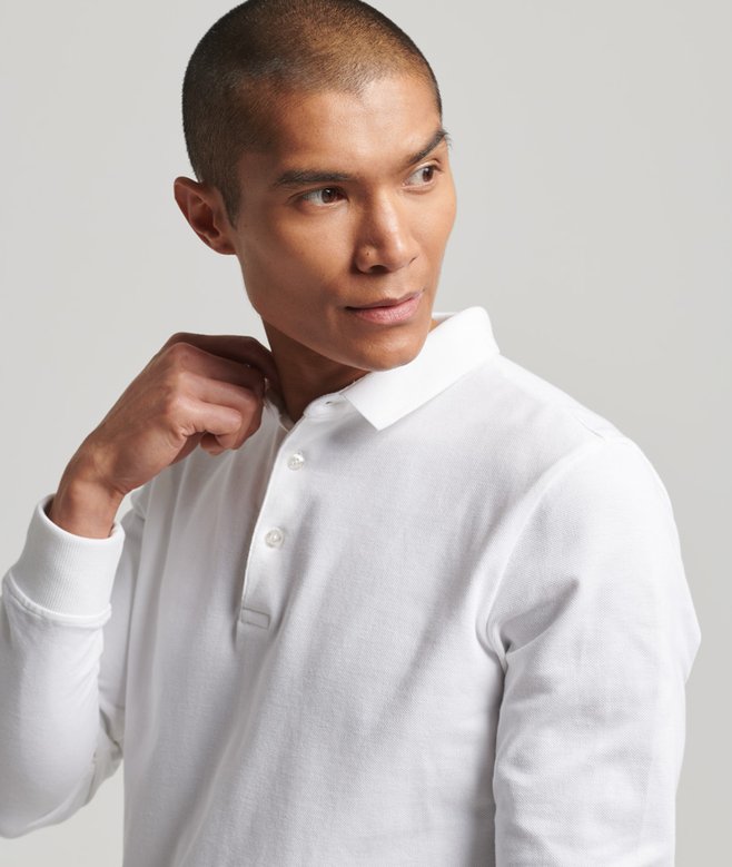 Superdry Polo De Piqué De Manga Larga