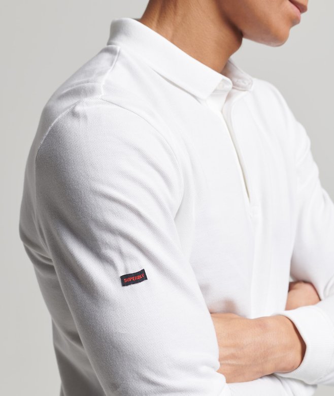 Superdry Polo De Piqué De Manga Larga