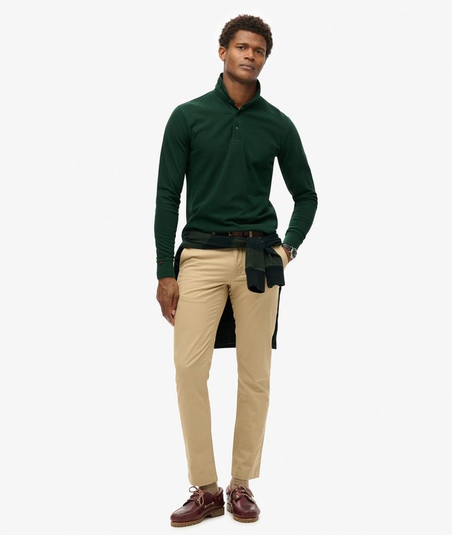 Superdry Polo De Piqué De Manga Larga De Algodón