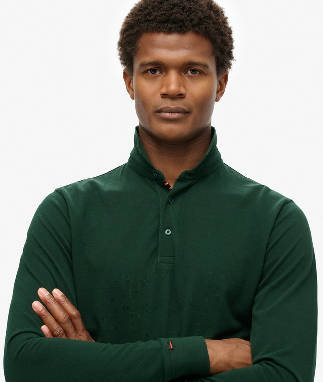 Superdry Polo De Piqué De Manga Larga De Algodón