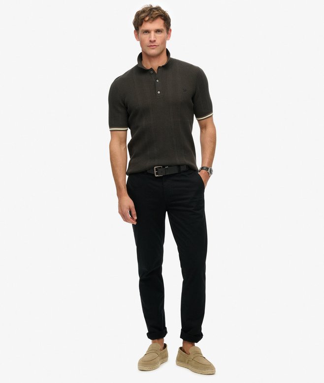 Superdry Polo De Punto Texturizado De Manga Corta