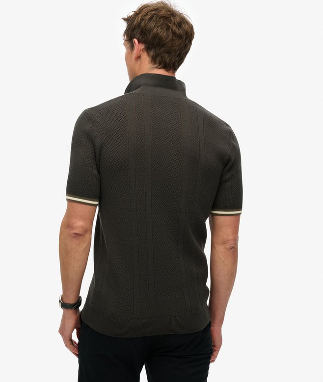 Superdry Polo De Punto Texturizado De Manga Corta