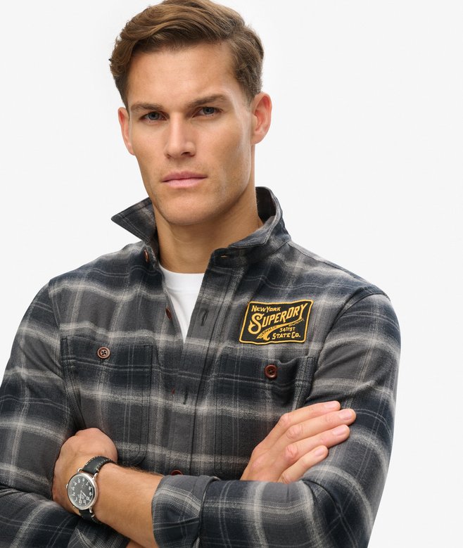 Superdry Sobrecamisa Bordada A Cuadros
