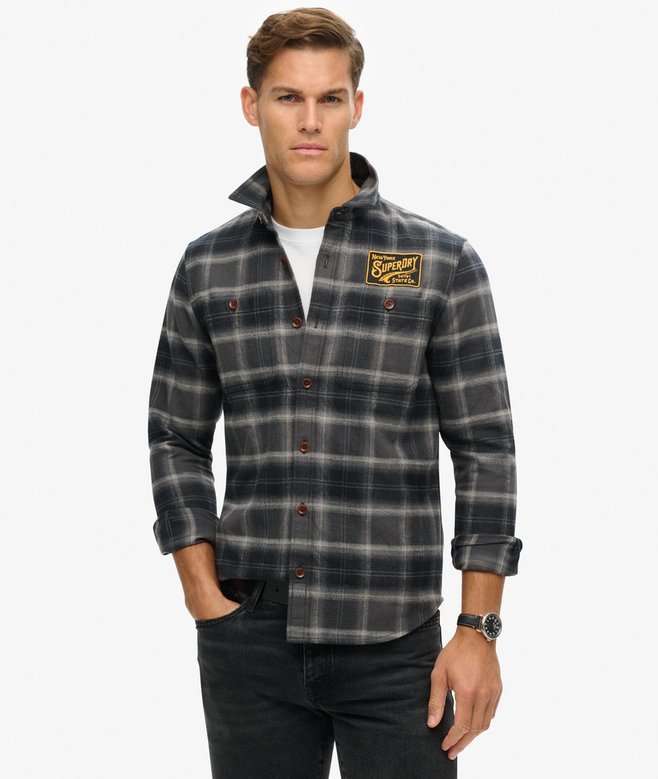 superdry Sobrecamisa bordada a cuadros