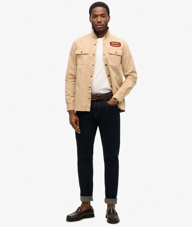 Superdry Sobrecamisa De Lona Con Parches