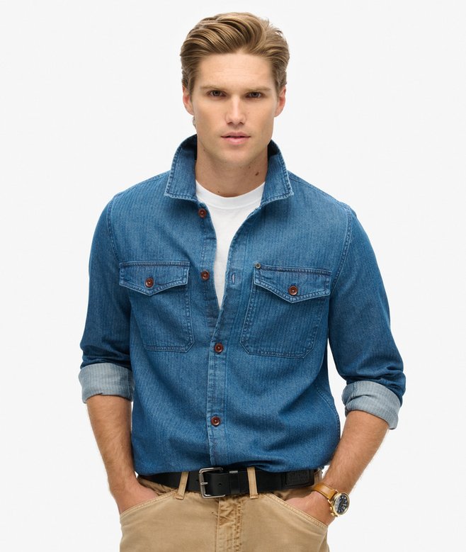 superdry Sobrecamisa índigo Merchant Store